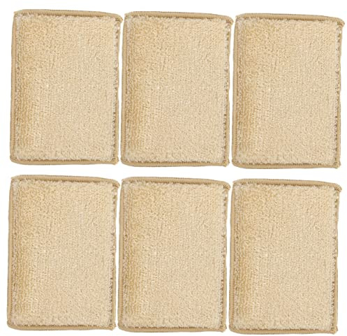 GARVALON 6pcs Non-Scratch Wok Sponges for Daily Use Reusable Dish Cleaning Tools for Kitchenware Effortless Grease Removal for Dishes Pots and Pans Cleaning