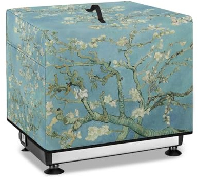 Drnuikhe Blossoming Almond Tree Meat Slicer Cover Large Deli Food Slicer Machine Dust Cover Durable Cheese Bread Cutter Cover for Home Kitchen Decoration Accessories