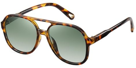 OSAGAMA Vintage Polarisierte Sonnenbrille Pilot Brille Oversized Sunglasses für Damen Herren