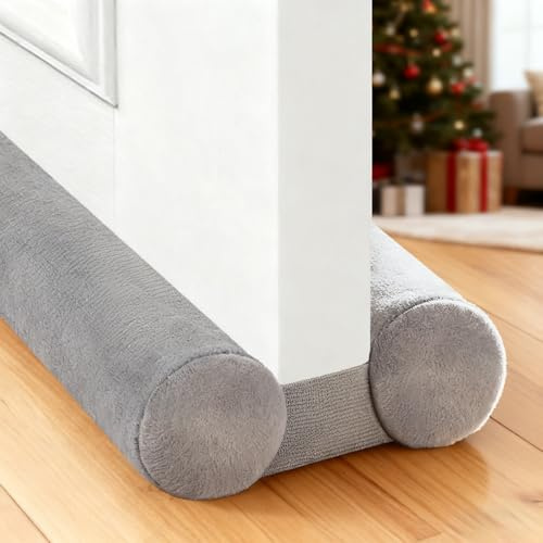 Under Door Gap Filler,Door Draft Stopper for Bottom of Doors,Weather Stripping Door Bottom Seal,Adjustable Door Sweep Draft Seal Block Dust,Light, Hot Air and Drafts,30 to 36 Gray