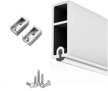 Kleiderstange aus Aluminiumlegierung for die Wand, Kleiderstangen for Aufhängen von Kleidung, Kleiderstange for Dusche/Waschküche(Silver,0.6m/2ft)