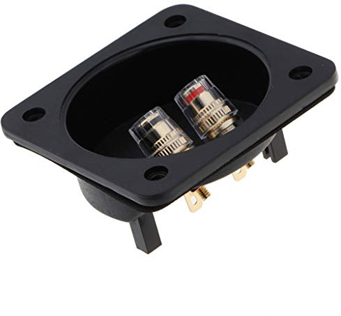 F Fityle Fai Morsetto a Scatola a 2 Vie per Subwoofer Altoparlante Casse Acustico Terminal, Nero #6