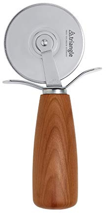 triangle Pizzaschneider Soul Pflaume Ø 7 cm - Pizzaroller mit Holzgriff | Scharf geschliffenes Schneidrad aus Edelstahl DIN 1.4021 - Griff aus deutschem Pflaumenholz - Made in Solingen/Germany