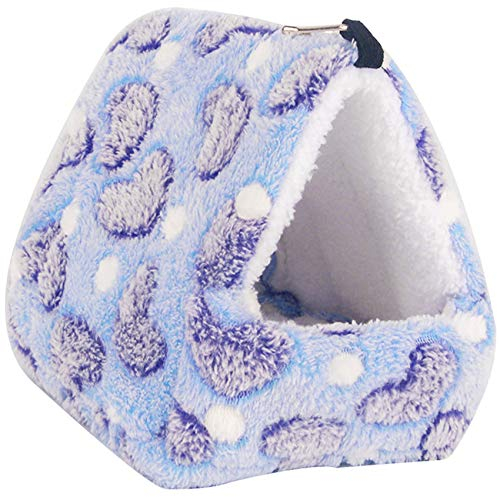 gexu Kleintierbett Kuschelbett Kleintier Winterhaus Plüsch Baumwolle Warmes Nestbett Multifunktional mit herausnehmbarer Matte Höhle für Hamster,Meerschweinchen,Chinchilla,Eichhörnchen,Igel.