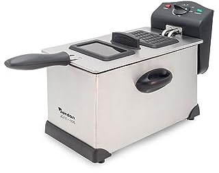 Jordan, Friggitrice Elettrica Professionale, Capacità 3L, Potenza 2000W, Filtro Odori, Corpo Acciaio Inossidabile