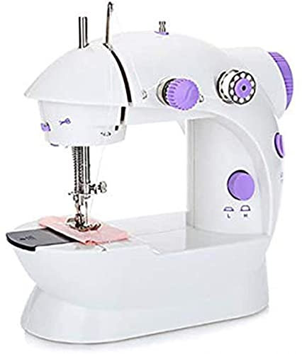 Tragbare Nähmaschine, Mini-Nähmaschine mit Verlängerungstisch, verbesserte tragbare Dual-Speed-Nähmaschine für Anfänger mit Licht, Nähset für Kinder, Haushalt, Reisen