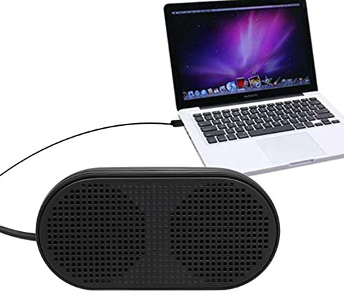 Libetter USB Speakers for Computer | Desktop Speaker for Notebook, Laptop, PC, 2 Channels - White, Minimalist, Portable USB Speaker with Microphone