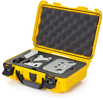 Nanuk wasserdichte Hartschale mit individuellem Einsatz für DJI Mini, gelb, S, Mini 3 Pro