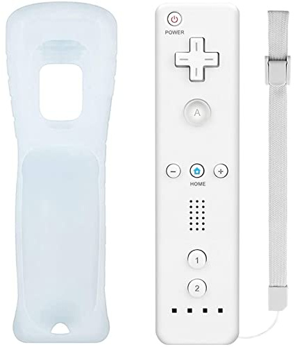Tam88 Wii Controllers, Wii Remote, Replacement Wii Remote Controller for Nintendo Wii/Wii U, with Silicone Case & Wrist Strap (White)