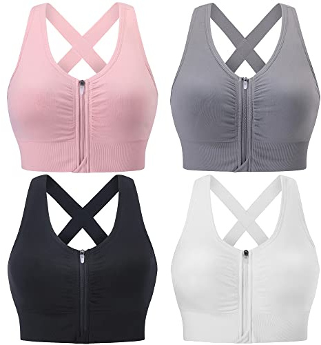 Evercute Damen Zip Front Post-Surgery Bra Nahtloser