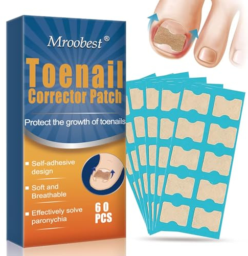 60 Pcs Zehennagel Patch, Zehennagel Korrektur Patch, Eingewachsene Zehennägel Korrektur Patch, Eingewachsene Zehennägel Pflaster, Korrektur Aufkleber Zeh Nagel