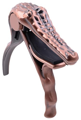 Professioneller Metall Capo für Gitarre, E-gitarre und Ukulele | Tonmodifizierte Klemme, Hält Saiten Sicher Nieder, Tragbares Design für Unterwegs