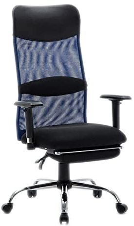 TOTIKI Schreibtischstuhl Schreibtischstuhl Computerstuhl Home Mesh Atmungsaktiver Bürostuhl Liegende Rückenlehne Gaming-Stuhl Pausensitz Bürostuhl(Blue)