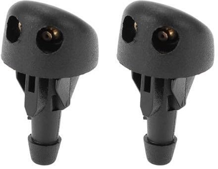 VekAuto 2 Pcs Boquilla De Lavaparabrisas Adecuado Para Renault Clio Mk2 98-14 ABS Negro Boquillas De Rociado De Parabrisas Chorro De Lavado De Parabrisas No.7700413545