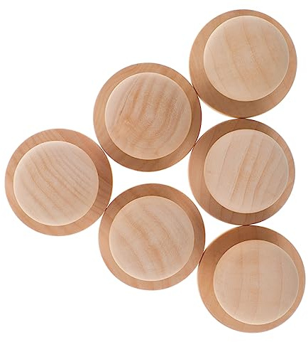 PHENOFICE 6stücke Runde Holzstempelgriffe Stabile Stempelhalter Aus Naturholz Austauschbar Und Handlich Für Wachssiegel Scrapbooking Und DIY-bastelprojekte