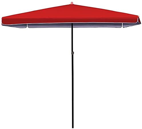 NSTVVEE Gartenschirm, Sonnenschirm, Gartenschirm, Terrassenschirm für den Außenbereich, für Balkon, Tisch, Terrasse, Gartendeck, Hof, Schatten oder Poolseite, rechteckig, quadratisch (rot)