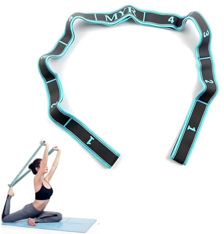 WHYCNJL 1 Pièce Elastique Musculation, Elastique Sport 9 Niveaux de Forces Bande Elastique Musculation, Bande de Résistance Bande Elastique Fitness pour Entraînement Gym Fitness Pilates Yoga
