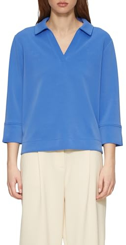 s.Oliver Sweatshirt aus Scuba mit Polokragen