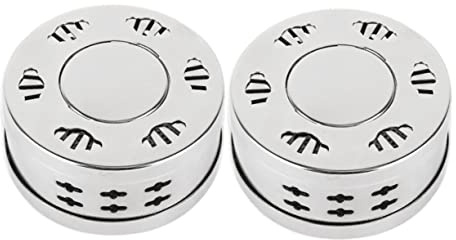 BESTYASH Caja de Moxibustión Portátil de Acero Inoxidable Plata Control de Temperatura y Uso Repetido para Tratamiento de Moxibustión en Personas Mayores y Sedentarias, Pack de 2