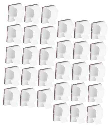 KICHOUSE Lot De 120 Agrafes Pour Câbles De Gouttière Support Mural Pour Câbles De Voiture Pinces Pour Câbles Lumineux Pinces Plates Crochets De Suspension Connecteurs Réutilisables