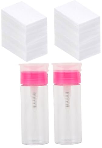 Set in Plastica 100ml di Flaconi Pressabili per Solvente Unghie | Panni per Manicure, Formato Compatto, Lavorazione Fine, Confezione da 652 Pezzi