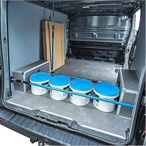 ALLEGRA Klemmstange Ladungssicherung 200–375 cm – verstellbare Spannstange zur Transportsicherung für PKW, Transporter & Anhänger, Laderaum- & Türsicherung (Weiß)