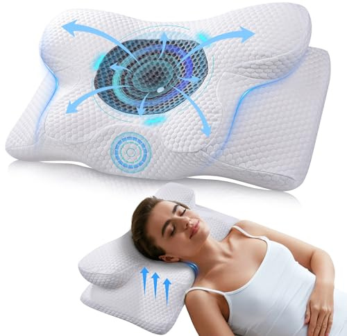 Oreiller Ergonomique Cervical, Oreiller Memoire Forme, 60 x 34 x 10/13cm