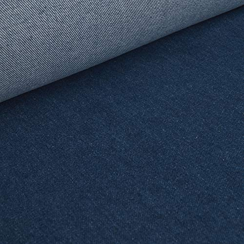 Jeany - 12,5oz Denim Jeansstoff köperbindige Baumwolle per Meter Dunkelblau | Zum Nähen von Jeansbekleidungen wie Hosen, Röcken & Jacken!