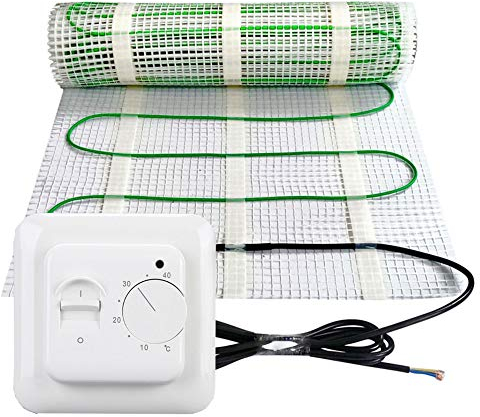Riscaldamento a pavimento elettrico 200 Watt per m², termostato analogico elettrico, tecnologia TWIN JWS diverse misure, dimensioni (m²): 6 m²