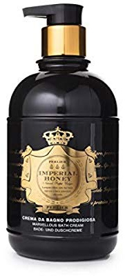 Perlier Imperial Honey Shower & Bath Cream - Nourishing & Soothing Luxury Bath Cream Made With 100% Organic Italian Honey For Deep Moisturization And Hydration (16.9 Fluid Oz.)