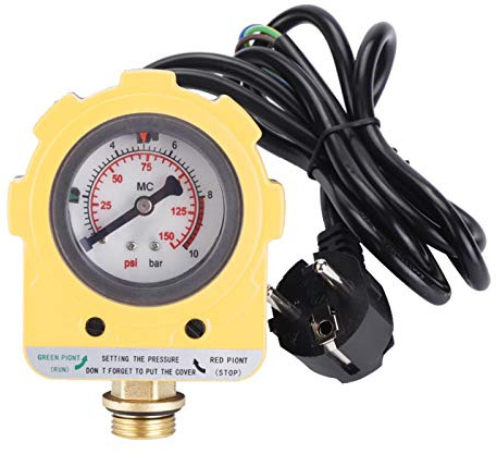 10-bar-Druckregelschalter für Wasserpumpe, NPT1/2 -Druckregler, einstellbarer Wasserpumpendruckschalter, für Tauchpumpe, selbstansaugende Pumpe, Strahlpumpe, Tiefbrunnenpumpe