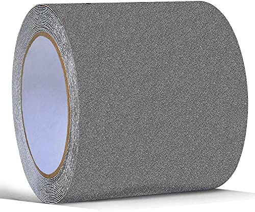 ONTWIE Rutschfestes Klebeband für Treppen selbstklebend 10cm Breit Grau, Hohe Traktion Sicherheitskette für Treppenbeläge