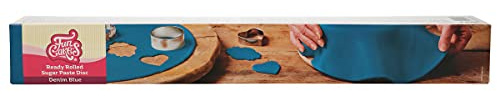 FunCakes Disco de Pasta de Azúcar Listo para Enrollar Azul Denim.