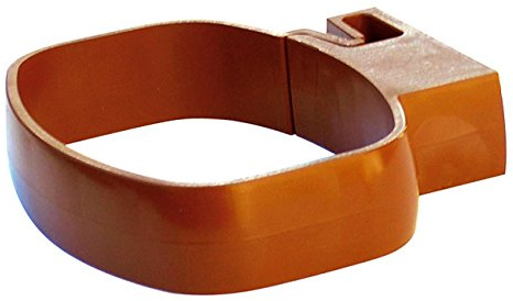 First Plast - Gouttière PVC carrée BEST - Collier bride pour tube de descente PVC BEST Ø92x57 - effet cuivre -