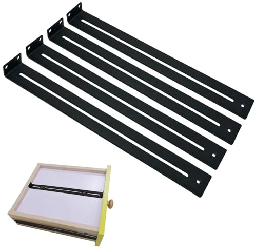 Wdwlbsm Drawer Repair Kit, Furniture Repair Accessories Brackets Middle Mount to Reinforce and Repair Broken Wooden/Chipboard/MDF Drawers Cabinet - Heavy Duty Steel Hardware Include Screws