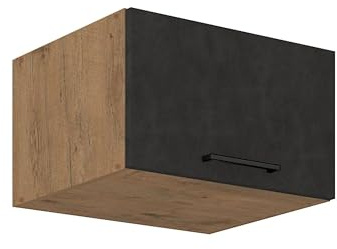 Kuechen-preisbombe Vigo Aufsatzschrank Hochschrank 60 cm Eiche Lancelot Matera Grau Küchenzeile