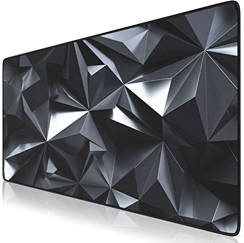 TITANWOLF - XXL Mouse Mat - Mouse Pad 900 x 400 x 3mm –Speed Gaming Mouse Pad - Extra Large - Table Mat Large Size - improved Precision and Speed – Design Black Crystal