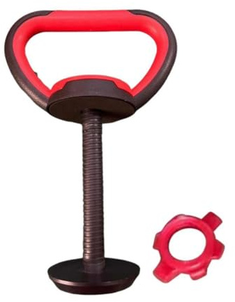 Amagogo Kettlebell-Griff für Hanteln - Verstellbar, Multifunktional - Spart Geld & Platz,Kettlebell-Griff Verstellbar Für Ganzkörpertraining-Schwarz/Rot