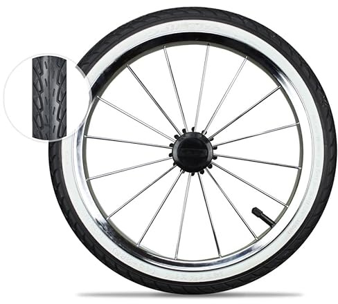 Bergsteiger Kinderwagen Venedig Komplettrad (Felge in Chrom, 14 Zoll Schlauch, Reifenmantel)