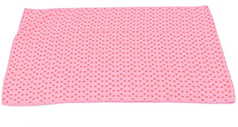 SYH&AQYE Yoga-Handtuch, Anti-Rutsch-Yoga Matte Mikro Faser Handtuch, Ultra weich und schweiß saug fähige Matten Handtuch für Hot Yoga, Bikram, Pilates, Standard größe 185cm x 63cm(Rosa)