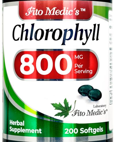 FITO MEDIC'S Lab Chlorophyll Supplement, 200 Softgels, Chlorophyll Capsules