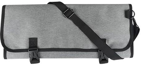 WLDOCA 16 Tasche Coltello Chef Rotolo Borsa Portatile Cucina Affettare Mannaia Coltello Tasca di stoccaggio per Il Campeggio Viaggi Gourmet,A,1
