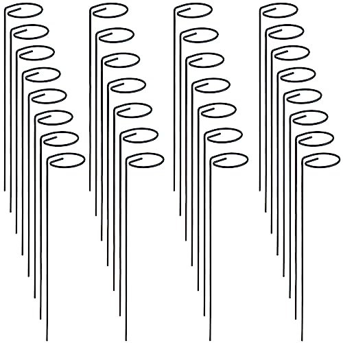 MUKLEI 30 Pack Single Stem Plant Support Stakes, Flower Stem Support, Plant Support Ring Cage, Orchid Plant Stakes for Orchid, Tulip, Roses, 40cm