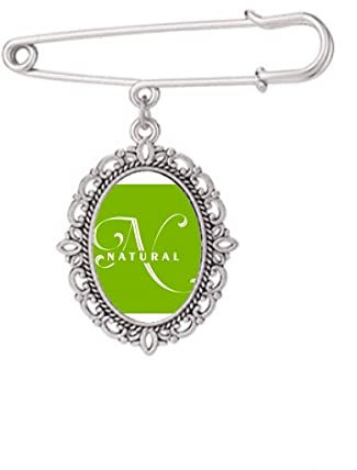 Buchstaben-Ausdruck, Natur, Art-Deco-Brosche, Anstecknadel, Hemd, Schal, Clips, M