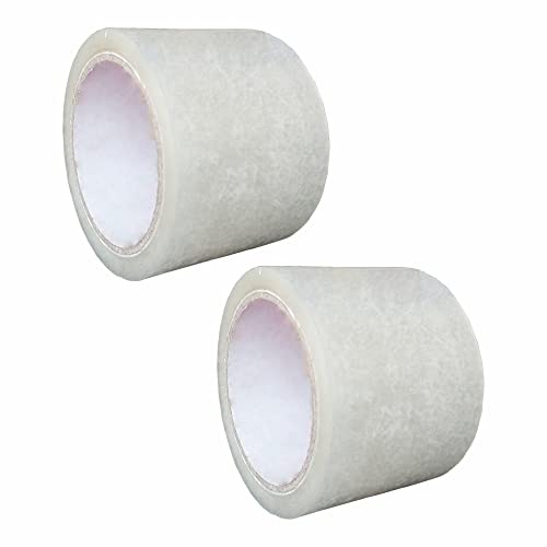 Pack of 2 Roll - Wide Clear Tape, 72mm x 66m, 3” Waterproof Strong Adhesive Packaging Tape for Carton Box Package Heavy Duty Tape Secure Sticky Sealing Tape for Parcel Boxes, Postal Bags– 42 Micron