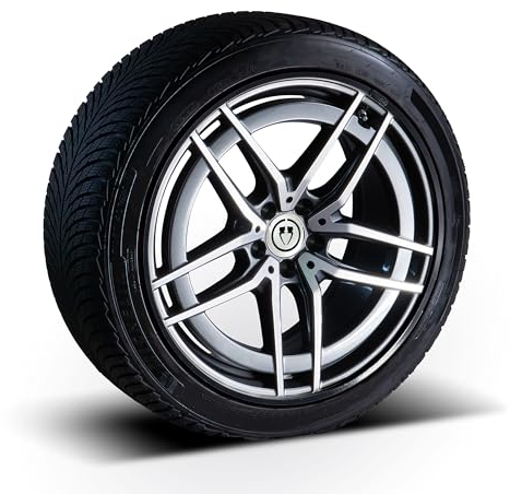 PRIORIM Classic Line Aluminium 4 x Felgenschutzring, Hochwertiger Schutz für Autoreifen & Felgen, Langlebiger Rundumschutz, Kratzfest & Wetterbeständig, Einfache Montage (Schwarz, 21)