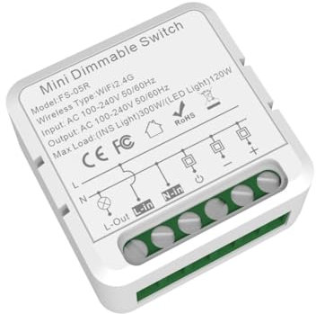 Persistence 1 Pezzo Tuya WiFi Smart Dimmer Modulo Interruttore Intelligente Dimmer Interruttore Luci LED Interruttore Dimmerabile Supporta 2 Vie di Controllo con per la Casa