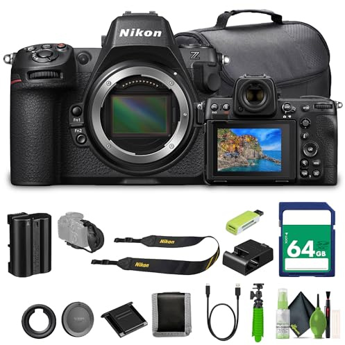 Nikon Z8 Professional Full Frame Mirrorless 8K Video & Stills Hybrid FX Camera+ Memory Card Wallet + 64GB Memory Card + 12 Inch Flex Tripod + More