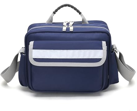 Lyirfan Borsa medica traumatologica, kit di sopravvivenza di emergenza con scomparti etichettati con tracolla, borsa di pronto soccorso per paramedici e forniture mediche di emergenza., Blu