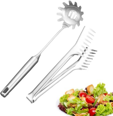 Pastasked - Hållbar vetehalm, och tömma spagetti | Värmebeständigt silikonhuvud spaghettisked professionell spaghetti-tång med handtag i
